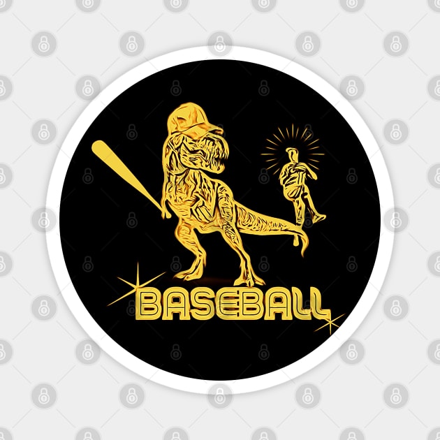 gold baseball Magnet by crearty art